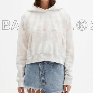 Ksubi Splendid Submersion Tie Dye Hoodie Cream Pink 100% Cotton Small NWT